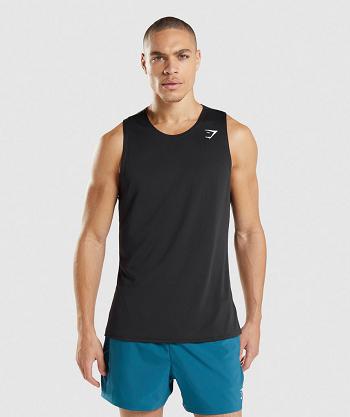 Podkoszulki Męskie Gymshark Arrival Czarne | PL 3975AHK